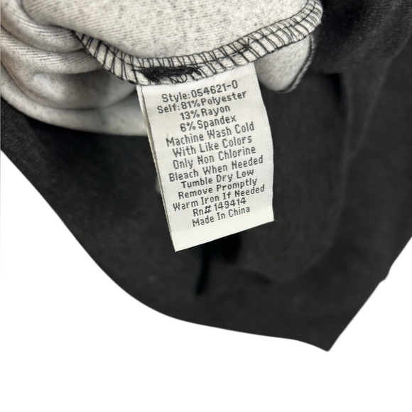 Johnny Was Calme Soft Black Grey Mock Neck Cozy Sweatshirt Size XL NWT - Picture 9 of 12